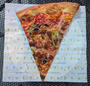 vegan meatball, mushroom, & green pepper at Atlas Pizza - Division St in Portland