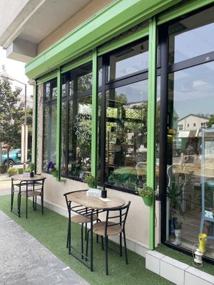 Outside seating only  at Bistraw Zdravo Zivo in Skopje