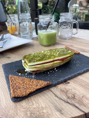 Raw lasagna at Bistraw Zdravo Zivo in Skopje