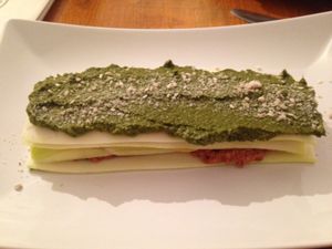 Lasagna at Bistraw Zdravo Zivo in Skopje