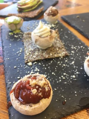Stuffed mushrooms at Bistraw Zdravo Zivo in Skopje