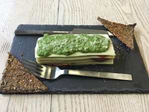 Lasagne (w/Zucchini). at Bistraw Zdravo Zivo in Skopje