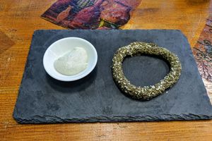 Appetizer (complementary!) at Bistraw Zdravo Zivo in Skopje