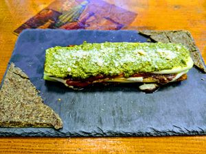 Lasagne at Bistraw Zdravo Zivo in Skopje