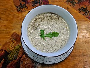Soup at Bistraw Zdravo Zivo in Skopje