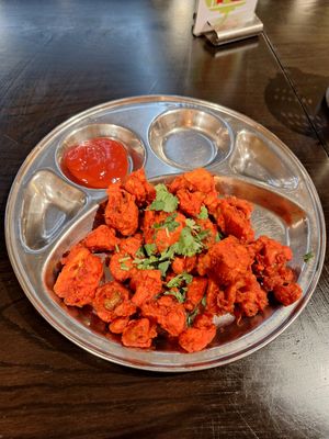 Fried cauliflower at Saravana Bhavan in Amsterdam