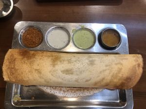 One of many vegan Dosa!  at Saravana Bhavan in Amsterdam