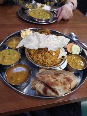 North Indian Rice Menu at Saravana Bhavan in Amsterdam