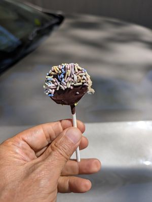 Cake pop at Twist Bakery Cafe in Millis