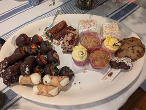 Right side is vegan only items from Twist at Twist Bakery Cafe in Millis