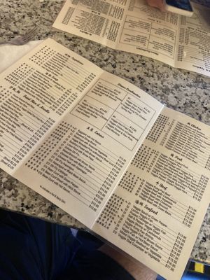 The large menu offered at Yuan Su  at Yuan Su Vegetarian in Portland