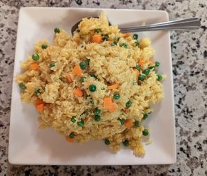 Turmeric Fried Rice at Yuan Su Vegetarian in Portland