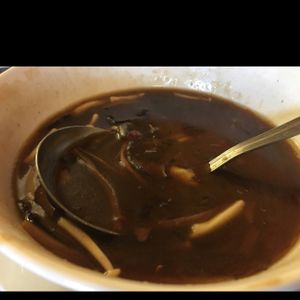 hot and sour soup at Yuan Su Vegetarian in Portland