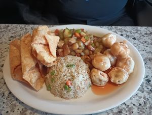 Number 4 dinner combo at Yuan Su Vegetarian in Portland