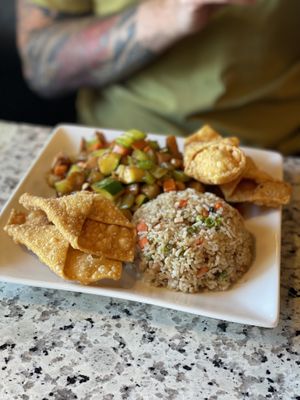 Lunch special 3 with chicken   at Yuan Su Vegetarian in Portland