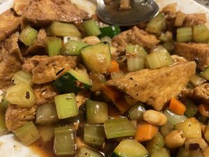 Kung pao tofu  at Yuan Su Vegetarian in Portland