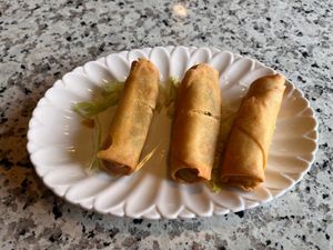 Spring Roll (AKA egg roll) at Yuan Su Vegetarian in Portland
