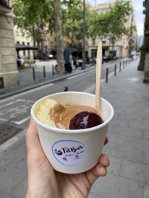 Another classic açaí bowl with peanut butter at FitBar - Barceloneta in Barcelona