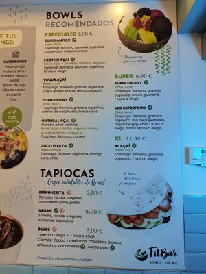 Carta at FitBar - Barceloneta in Barcelona