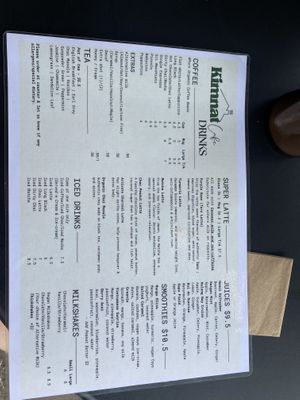 Menu  at Kimnat Little Market & Cafe in Sunshine Coast