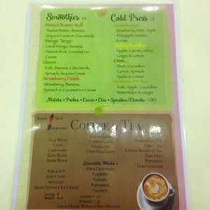 menu at Cheeky Yam in Cairns