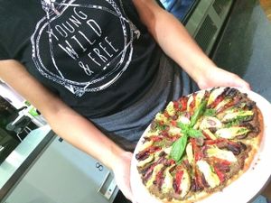 Vegan Pesto Pizza at Cheeky Yam in Cairns