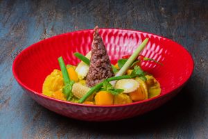 Balinese vege "chicken" curry. at Saffron Gastrofusion in Jimbaran