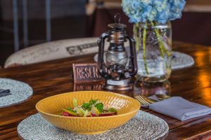 Beetroot risotto. So good!  at Saffron Gastrofusion in Jimbaran