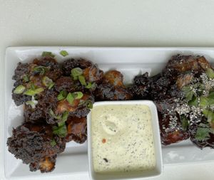 Vegan cauliflower wings at Pure Kitchen - Elgin in Ottawa