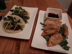 tacos et dumplings at Pure Kitchen - Elgin in Ottawa