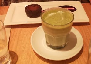 Vanilla matcha and choco-raspberry brownie at Pure Kitchen - Elgin in Ottawa