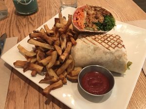 Buffalo cauliflower wrap  at Pure Kitchen - Elgin in Ottawa
