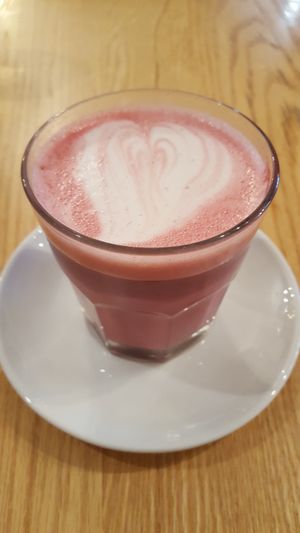 A beet latte! Yum! at Pure Kitchen - Elgin in Ottawa