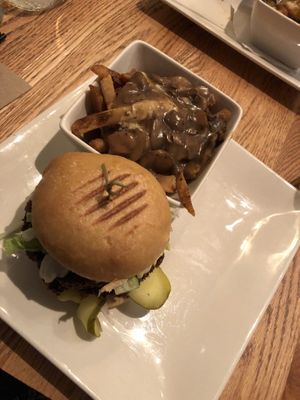 Burger + poutine at Pure Kitchen - Elgin in Ottawa