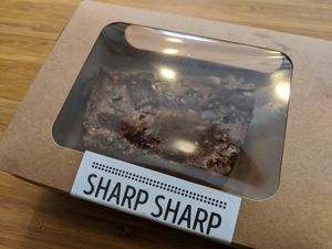 Super cute banana bread to go at Sharp Sharp Food in Barendrecht