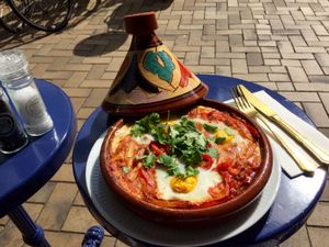 Moroccan eggs at Bar James in Amsterdam