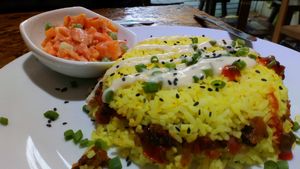 Arroz tapado at La Casa de Bea in Cajamarca