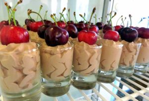 Chocolate dessert at Vegana Indiana in Vienna