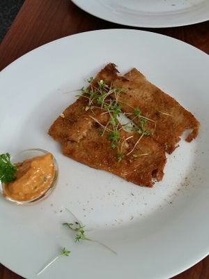 entree at Vegana Indiana in Vienna