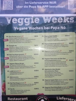 Special vegan week menu at Papa No in Berlin