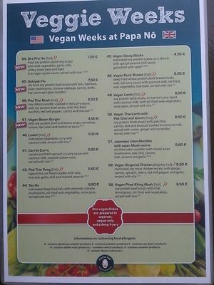 Vegan week menu at Papa No in Berlin