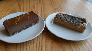 Chocolate orange cheesecake and nut fudge and seed cake at The Naked Deli - Heaton in Newcastle Upon Tyne