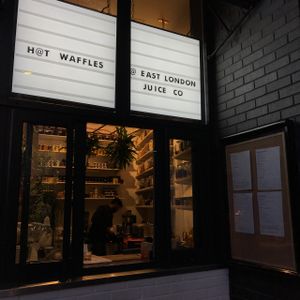 shopfront at East London Juice in East London