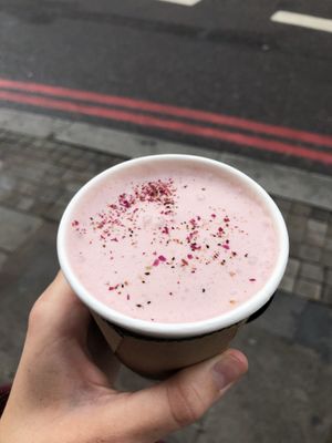 glow Latte: berries & beetroot at East London Juice in East London