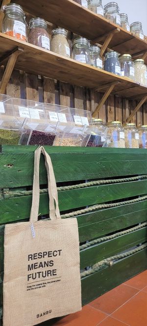 Bulk section  at Green Beans in Lisbon