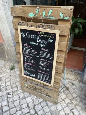 Vegan café  at Green Beans in Lisbon