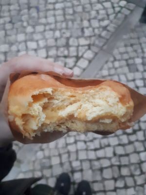 Bola de berlim! Typical sweet pastry, very close to the real thing at Green Beans in Lisbon