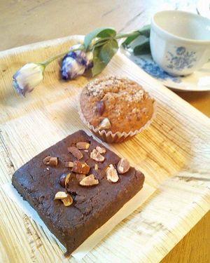 Cocoa Brownie. Sugar free, no gluten, vegan and organic! at Green Beans in Lisbon