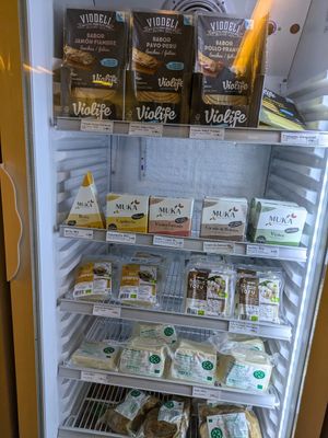 Vegan cheese at Green Beans in Lisbon