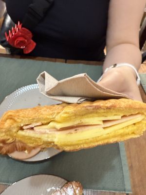 Croissant misto  at Green Beans in Lisbon